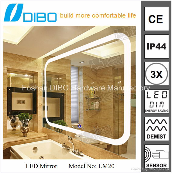 2015 hot selling new design bathroom decoration led mirror 4