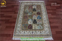 Beautiful 3.3x5ft silk turkish hand made rugs 230lines handmade carpet