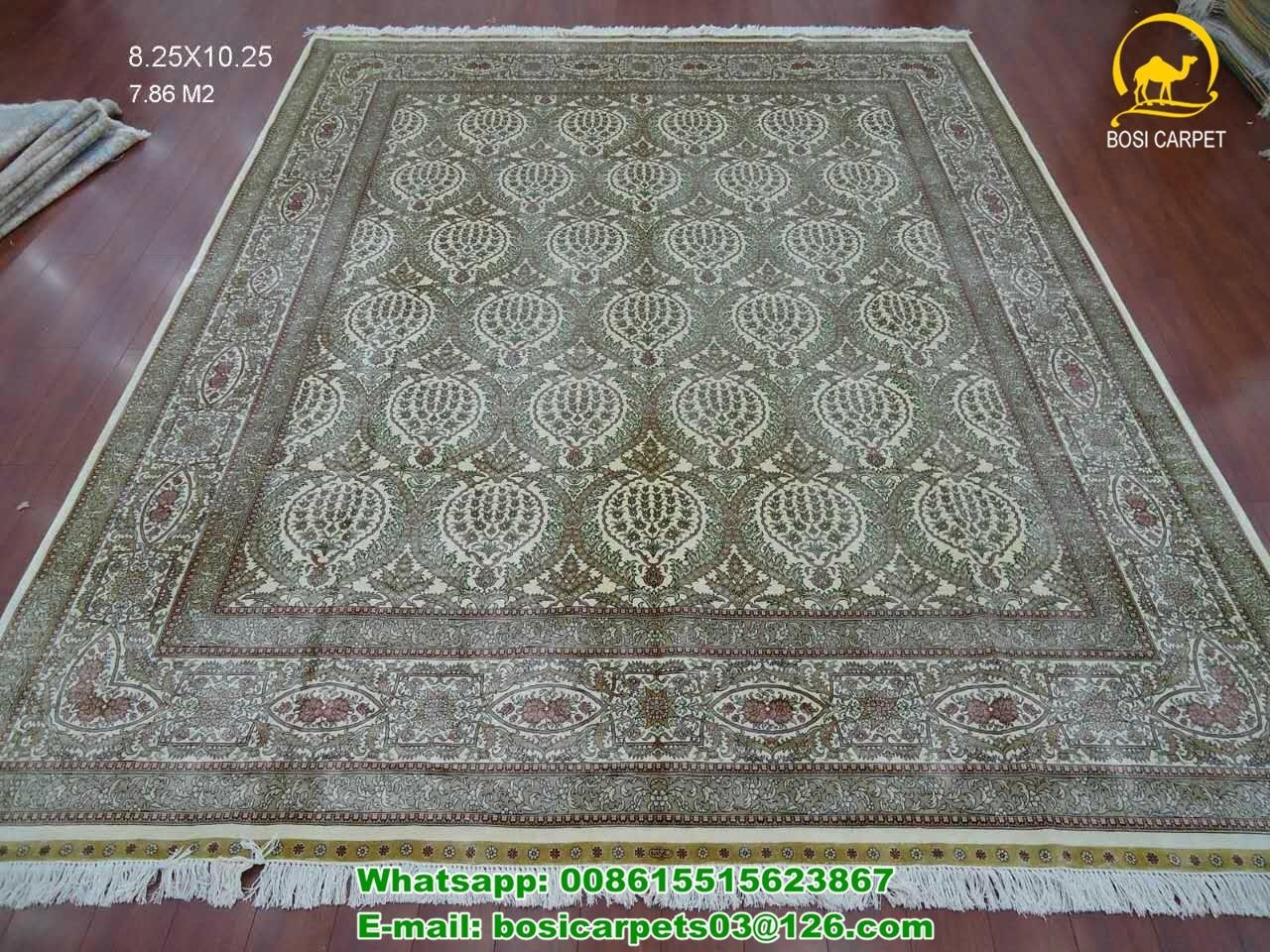 230lines persian handmade silk carpet 8x10ft oriental silk carpet usa 2