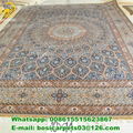 10*14ft handmade silk carpet hot sale 230lines rug wholesale price 2