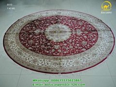 Round handmade silk carpet hot sale 230lines runner carpet wholesale price