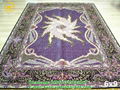 Purple color collection 230lines handmade silk carpets 5.5x8ft 3