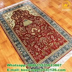 Prayer rug handmade silk carpet 260lines high quality hot sale carpets