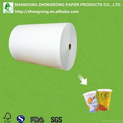 100% virgin wood pulp PE coated paper for disposable paper cups