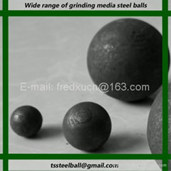 Ag mill and sag mill grinding media 65mm hot rolled steel balls for mining