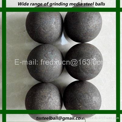 Ag mill and sag mill grinding media 65mm hot rolled steel balls for mining  3