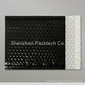 Black full color poly bubble mailing envelopes 