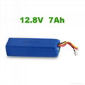 LiFePO4 7Ah 12.8V lithium ion battery pack rechargeable for solar light syste