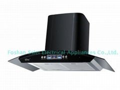 Black Stainless Steel With Tempered Glass Range Hood(SL-HXJ-05)