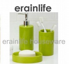 erainlife Elegance Style ERCE-0578 Beautiful Colorful Round Ceramic Bathroom Set