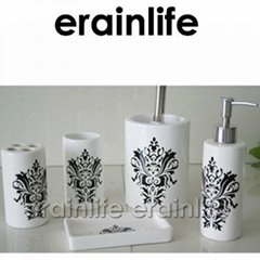 erainlife Elegance Style ERCE-0044 Beautiful Round Ceramic Bathroom Set