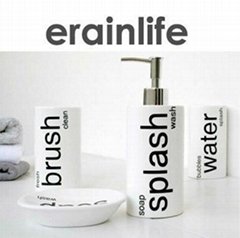 erainlife Elegance Style ERCE-0083 Beautiful White Round Ceramic Bathroom Set