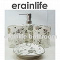  Beautiful Colorful Round Ceramic Bathroom Set 1