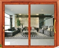 110mm thermal break 2 tracks grey aluminium alloy sliding door with metal mesh 1