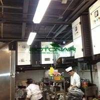 cooking oil and exhaust gas commercial kitchen ventilation system