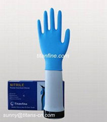 blue nitrile examination gloves