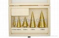 5 pcs HSS Step Drill Set in Wooden Box