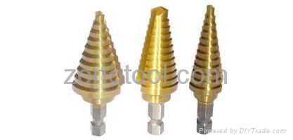 4 pcs Hex HSS Step Drill Set in Wooden Box