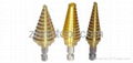 4 pcs Hex HSS Step Drill Set in Wooden Box