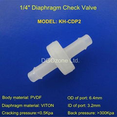 6mm  PVDF ozone resistance non return valve