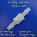 6mm PVDF mini spring plastic check valve