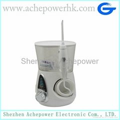 Countertop oral irrigator water flosser with water pressure from 5 to 110psi