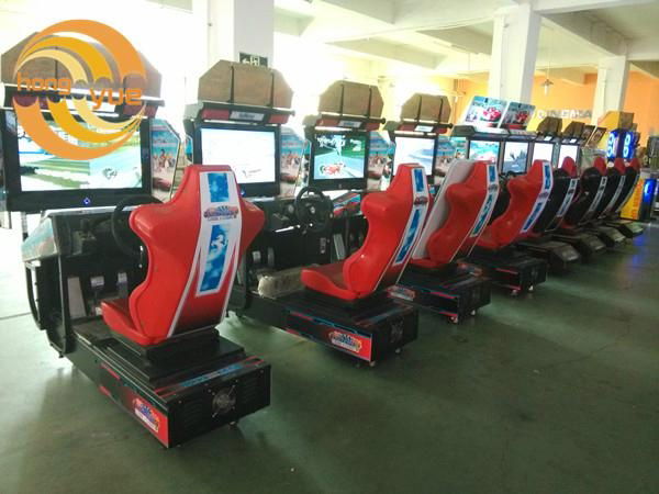 Luxury racing car game machine 32 LCD outrun car racing simulator  3