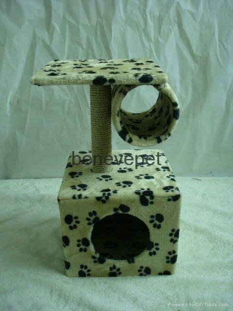 Plush cat tree for cats to play