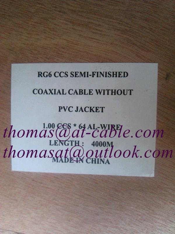Semi Finished RG6 Coaxial Cable Label