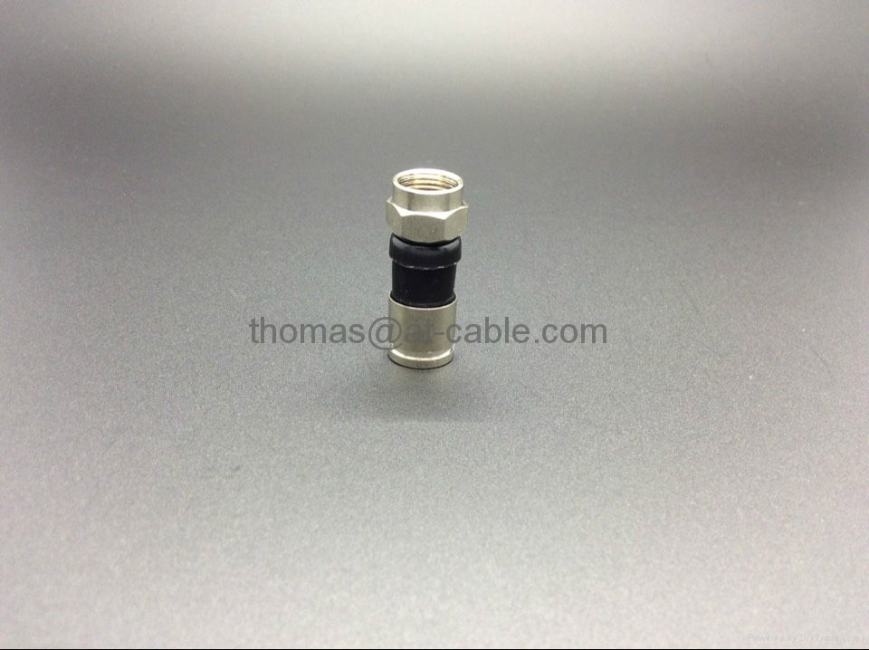 F connector with Black Colloidal Cove Coaxial Connector