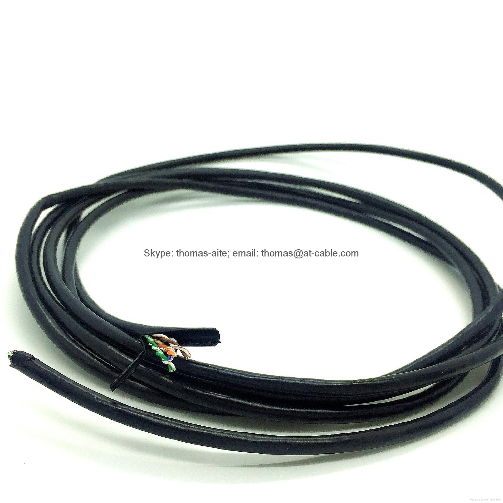 network computer cable indoor and outdoor 4 pairs cat5e