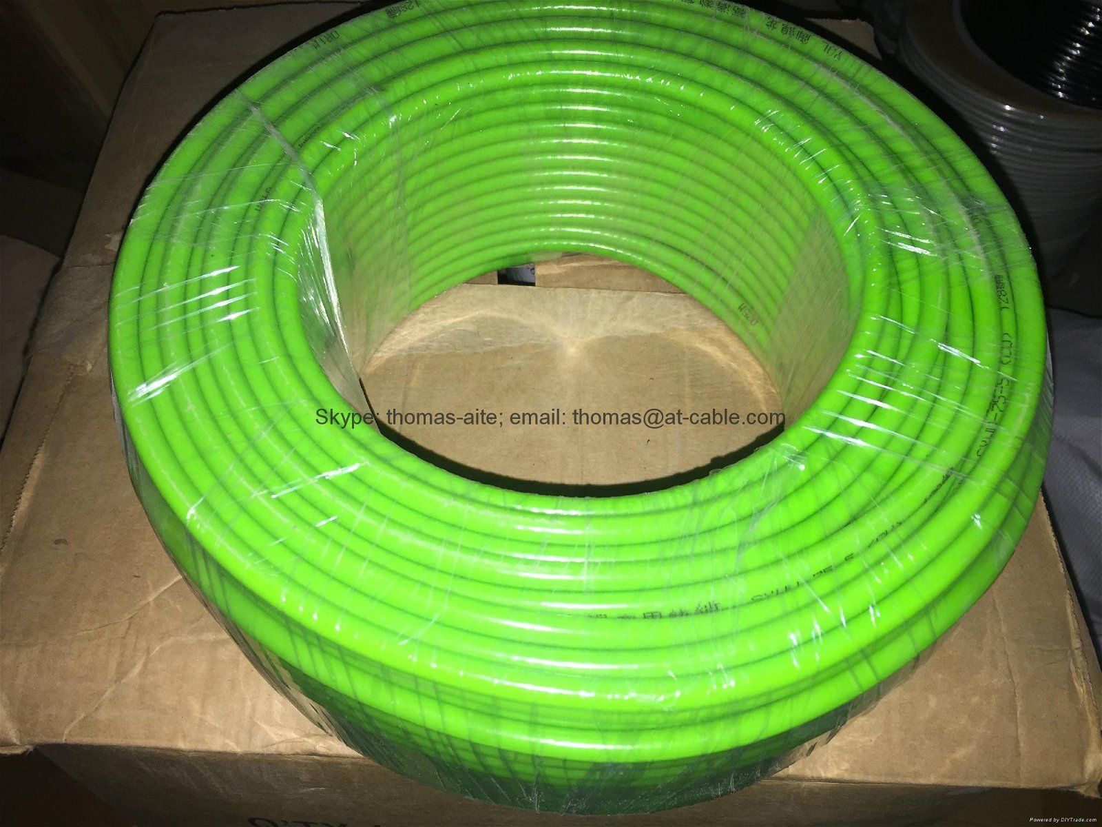 Green PVC RG6 18AWG CCS/ BC CATV Cable