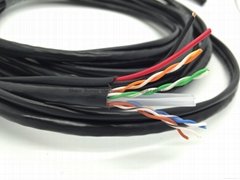 UTP CAT6 Siamese with 2c*0.5mm2 DC Power IP Camera cable