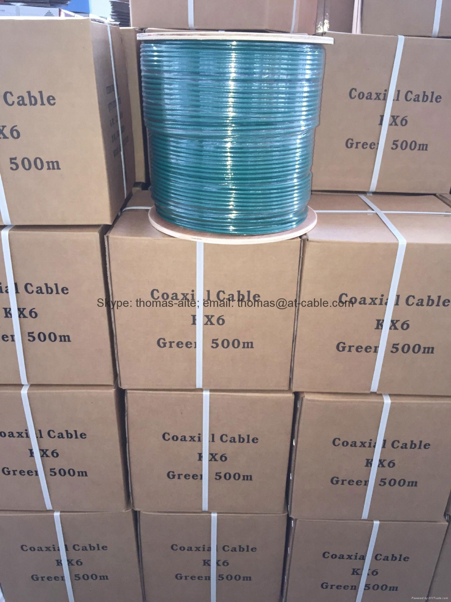 coaxial cable kx6 305m wooden drum