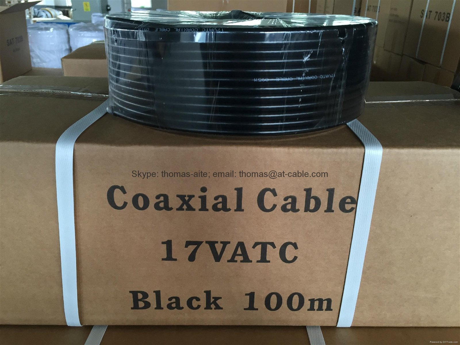 Coaxial cable 17VATC Black 100m