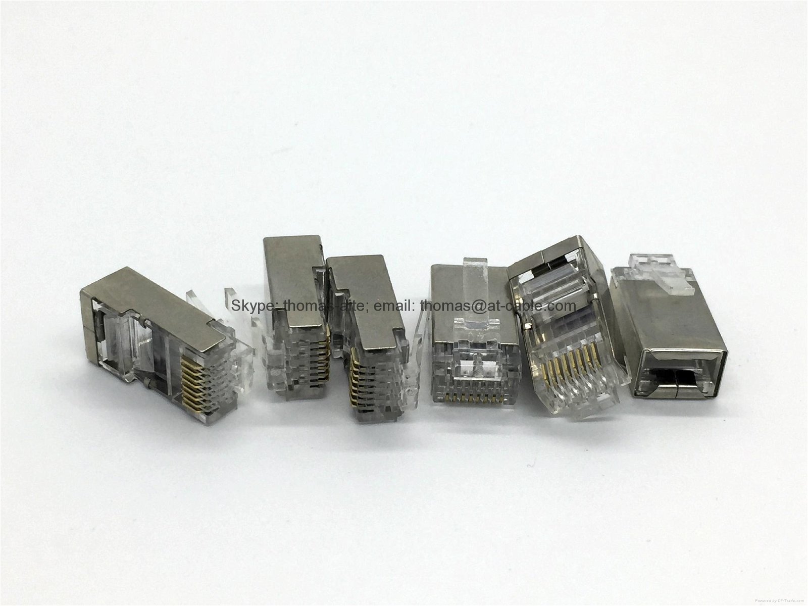  shielded CAT5E/ CAT6 connector with a hole in front