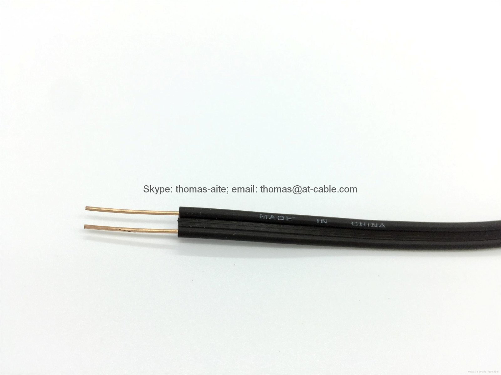 Telephone Drop Wire 1.0 mm CCS 6.4*3.0mm PE 