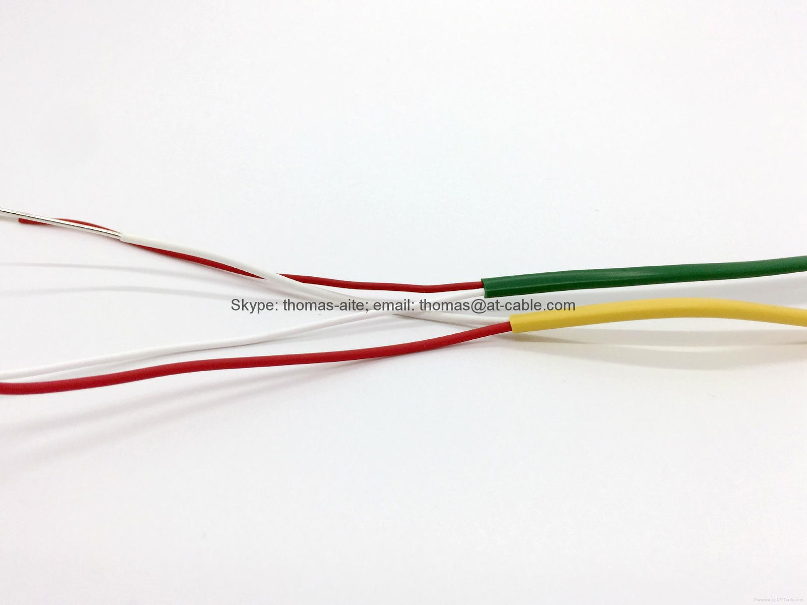 Security Alarm Cable 2Cores Solid 1.2mm TC(Tined Copper) Yellow and Green PVC 