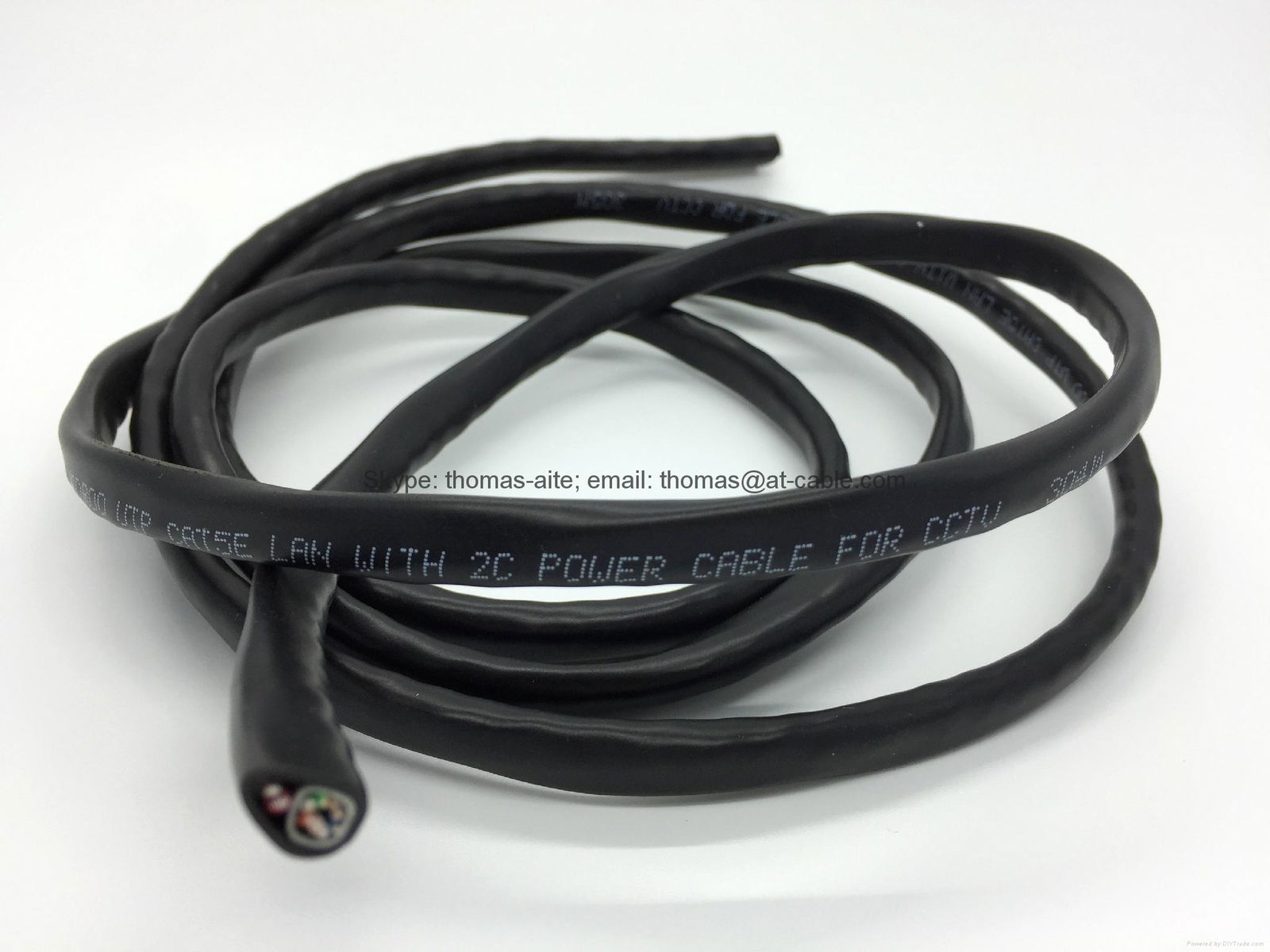 CAT5E Lan + 0.75 mm²  DC Power cable together in 1 Cable  3