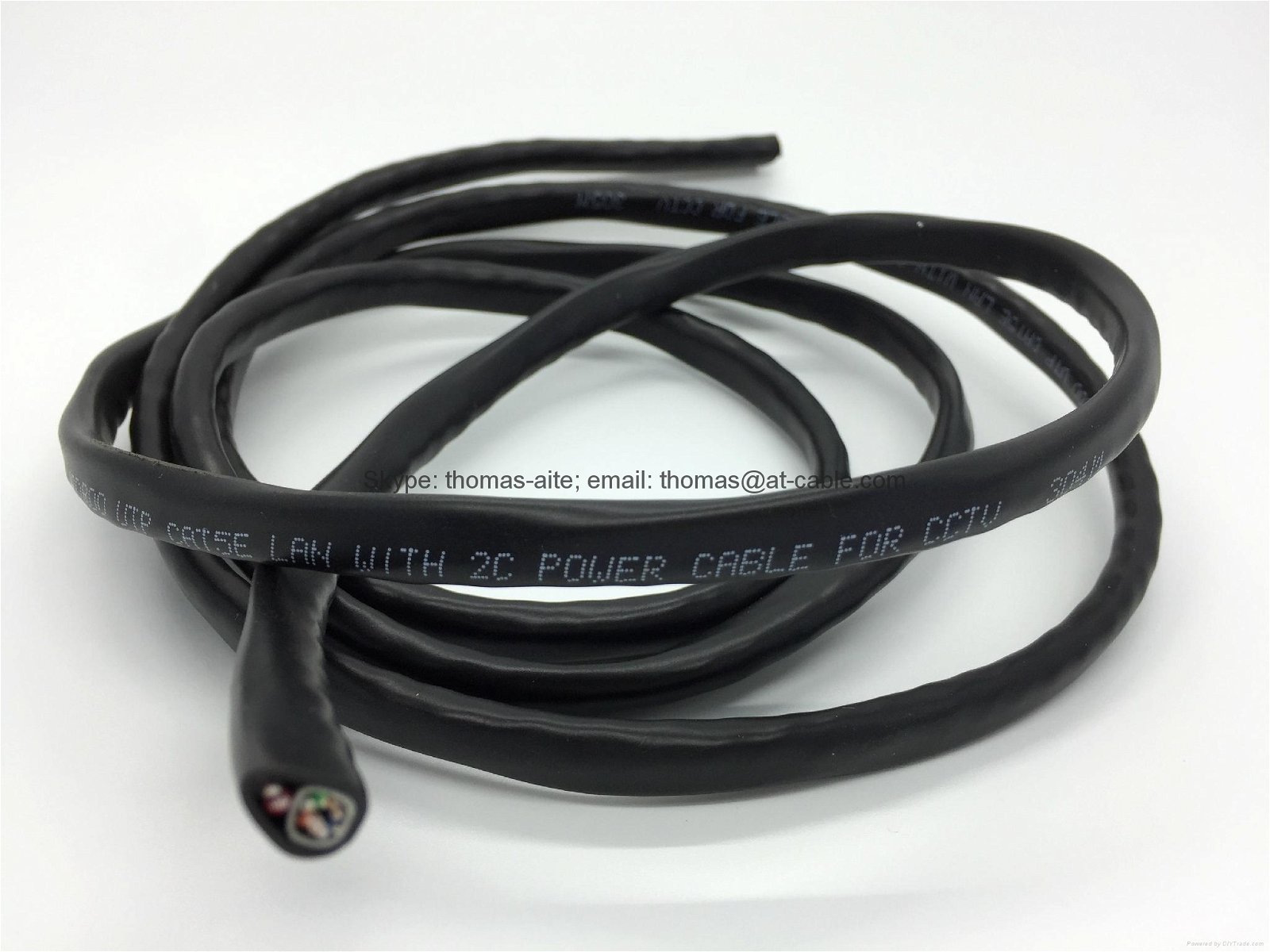CAT5E Lan + 0.75 mm²  DC Power cable together in 1 Cable 