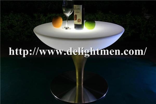 color changing Illuminated LED Light Up Round Bar Table