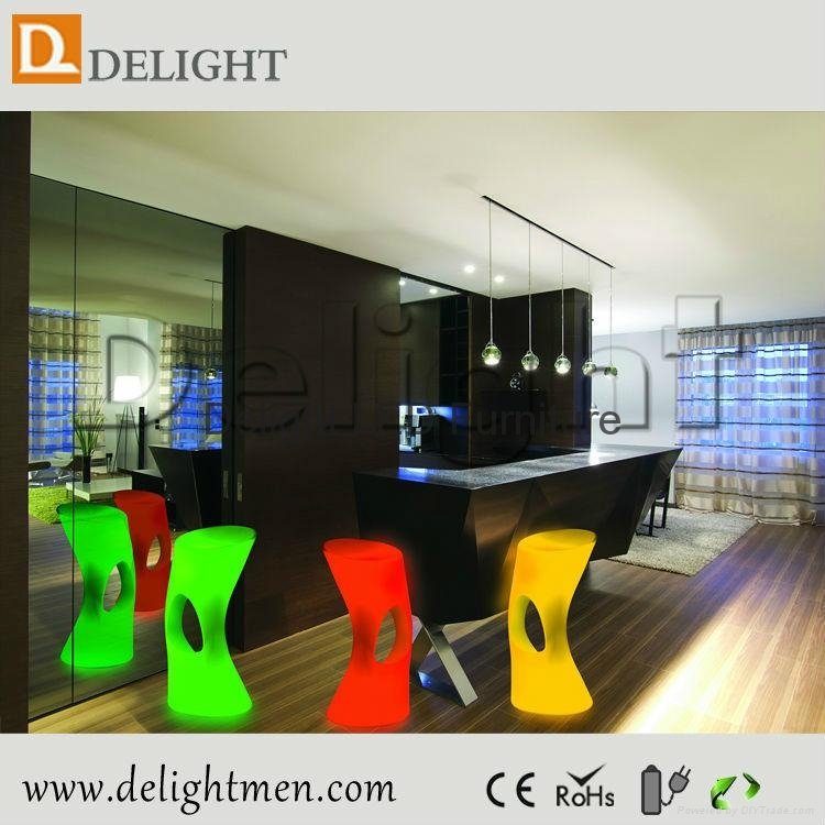 Commercial Furniture Outdoor 16 Color Remote Control Led Glowing Bar Chair 3