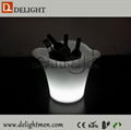 Plastic Rechargeable Remote Control Illuminated color changing led ice bucket  1