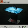 16 color changing rechargeable aluminum base led restaurant dinning table 2