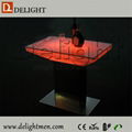 16 color changing rechargeable aluminum base led restaurant dinning table 4