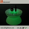 Outdoor Rechargeable Battery Powered 16 Colors Round LED Coffee Table For Coffee 5