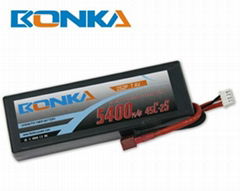 5400mah 7.4V 45C/90C 2S lipo battery for