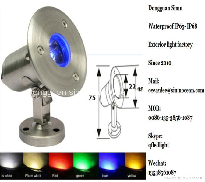 36 W IR control RGB LED Aquarium Underwater Light Supplier: Dongguan simu hardwa 4