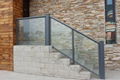 Aluminium profile toughened glass balustrade tempered glass  1