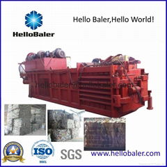 Hello Baler Automatic Hydraulic Waste Paper Baling Machine With Conveyor 